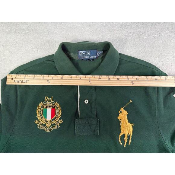 VINTAGE Y2K POLO RALPH LAUREN MILAN HEAVY EMBRIODERY DESIGNER SHIRT SIZE M - Picture 14 of 16